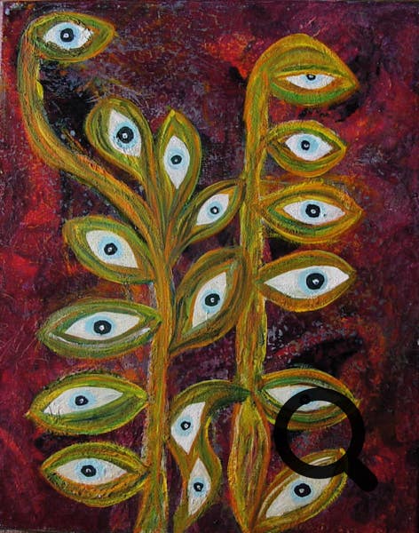 Eye tree oil/linen 60x80cm. 1999