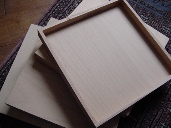 wooden box back